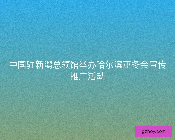 中国驻新潟总领馆举办哈尔滨亚冬会宣传推广活动